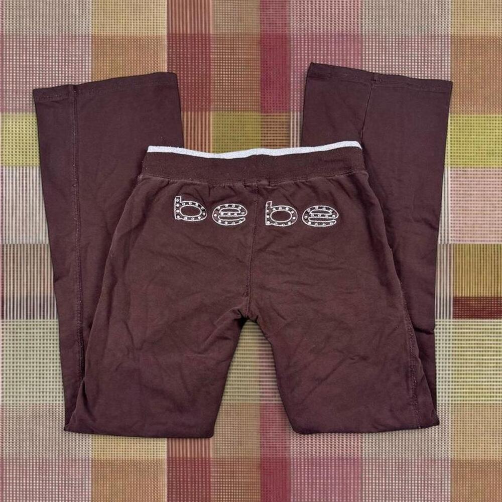 Vintage 2000s Bebe Brown Flare Leg Sweatpants